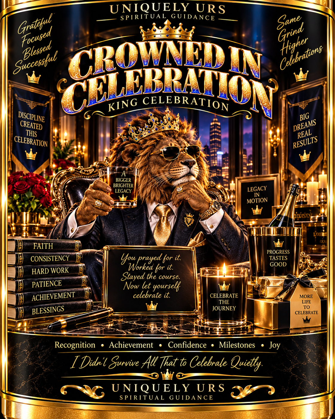 CROWNED IN CELEBRATION CANDLE