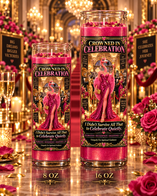 CROWNED IN CELEBRATION CANDLE