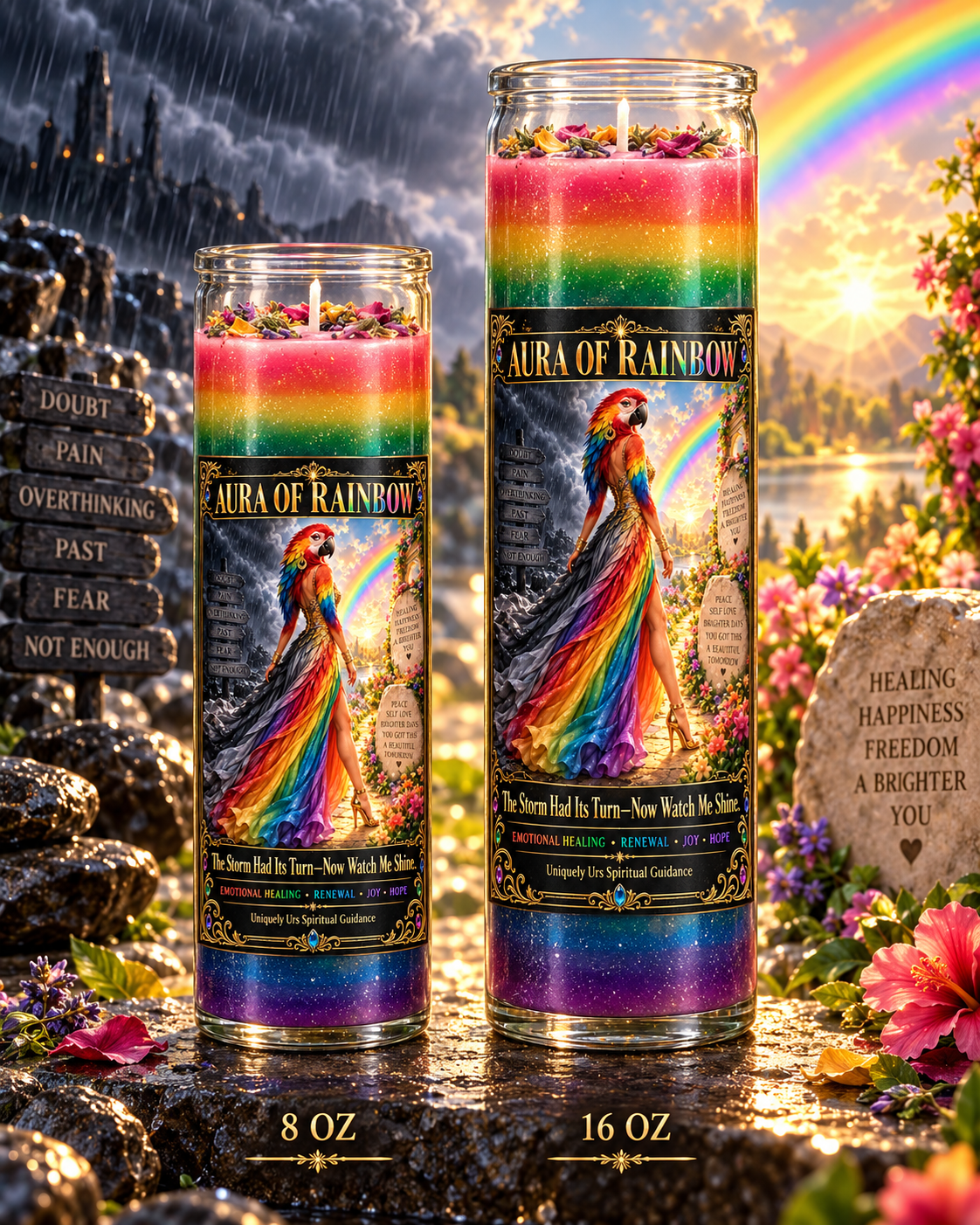 AURA OF RAINBOW CANDLE