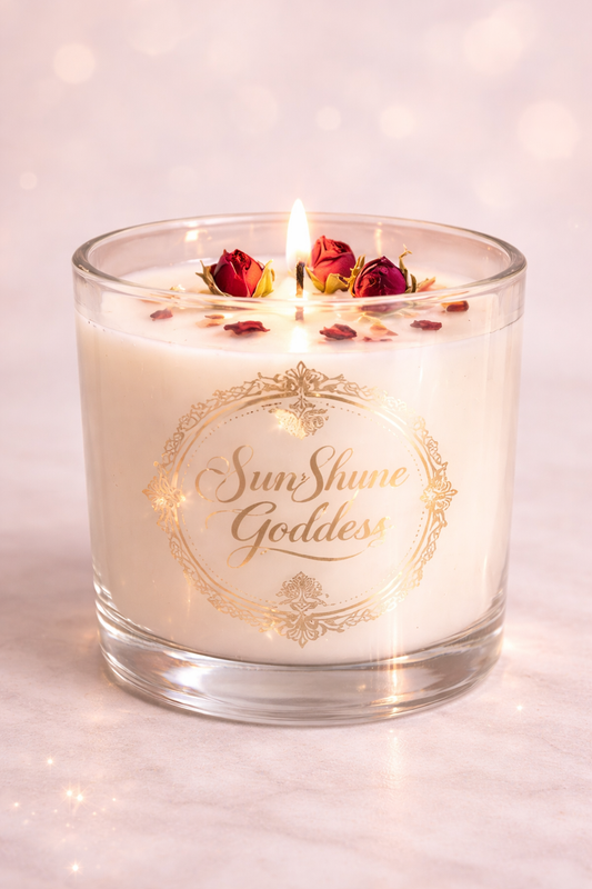 🌸 SunShyne Goddess GLOW ELIXIR CANDLE – Confidence & Feminine Energy Ritual